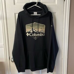 Columbia mountain logo black hoodie men’s size 2XL tall